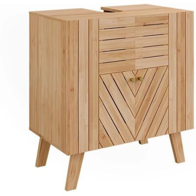 Vicco Lucie Armoire lavabo en bambou - Armoire lavabo - Publicité Vicco Lucie Armoire lavabo en bambou - Armoire lavabo - Publicité