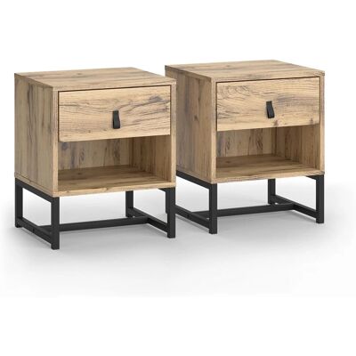 Table de nuit Ezra Vicco - Design Moderne, Grand Espace de Rangement, Facile à Monter - Publicité Table de nuit Ezra Vicco - Design Moderne, Grand Espace de Rangement, Facile à Monter - Publicité