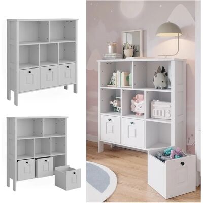 Vitalispa Weiße Kinderzimmerregal - Stauraum & Modernes Design Vitalispa Weiße Kinderzimmerregal - Stauraum & Modernes Design