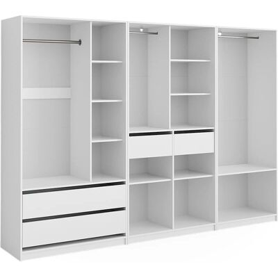 Vicco Elmo Kleiderschrank - 3-teiliges Set – Vielseitig Vicco Elmo Kleiderschrank - 3-teiliges Set – Vielseitig