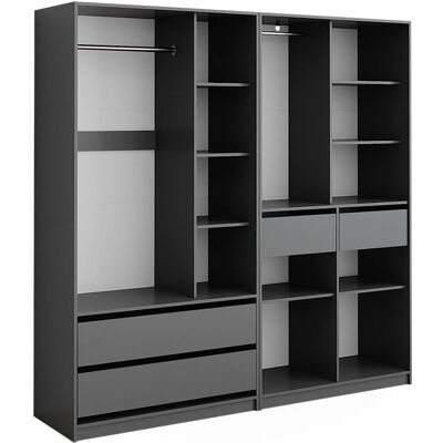 Vicco Elmo Kleiderschrank - Anthrazit - 2 Stück Vicco Elmo Kleiderschrank - Anthrazit - 2 Stück
