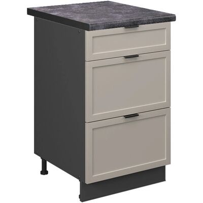 Vicco - Mueble bajo de cocina Fame-Line, GrisBeige, 50cm - Mueble de Cocina Vicco - Mueble bajo de cocina Fame-Line, GrisBeige, 50cm - Mueble de Cocina