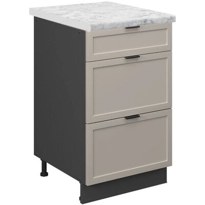 Gabinete base de cocina Fame-Line, Gris-Beige, 50cm - Gabinete de Cocina Gabinete base de cocina Fame-Line, Gris-Beige, 50cm - Gabinete de Cocina
