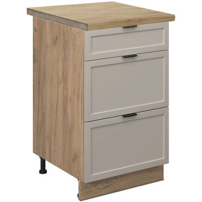 Vicco Mueble bajo de cocina Fame-Line, GrisBeige, 50cm, Roble - Armario de Cocina Vicco Mueble bajo de cocina Fame-Line, GrisBeige, 50cm, Roble - Armario de Cocina