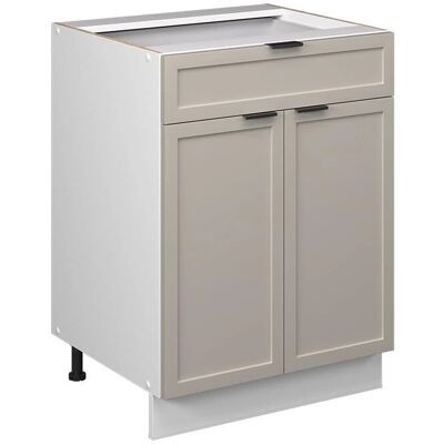 Mueble de Cocina Vicco Fame-Line - 60cm, Beige-Blanco, Cajón, Sin Encimera Mueble de Cocina Vicco Fame-Line - 60cm, Beige-Blanco, Cajón, Sin Encimera