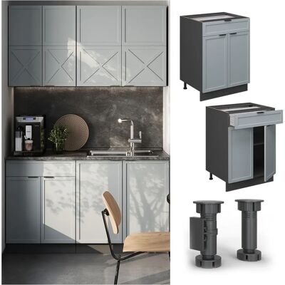 VICCO - Armario de cocina Fame-Line de 60cm con cajón - Armario de cocina VICCO - Armario de cocina Fame-Line de 60cm con cajón - Armario de cocina
