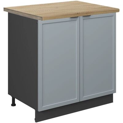 Gabinete bajo de cocina Vicco Fame-Line - 80cm, Azul claro-gris, Roble Gabinete bajo de cocina Vicco Fame-Line - 80cm, Azul claro-gris, Roble