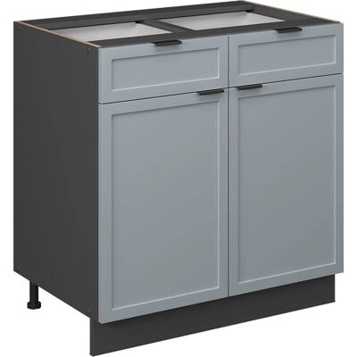 Vicco - Küchenunterschrank Fame-Line, Hellblau-Grau, 80cm - Küchenschrank Vicco - Küchenunterschrank Fame-Line, Hellblau-Grau, 80cm - Küchenschrank