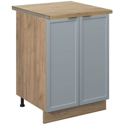 VICCO Fame-Line Mueble Bajo de Cocina - Azul claro-gris, 60cm, Modelo Roble VICCO Fame-Line Mueble Bajo de Cocina - Azul claro-gris, 60cm, Modelo Roble