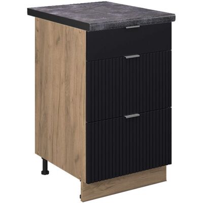 Vicco Fame-Line Küchenunterschrank - Schwarze Streifen - 50cm - Anthrazit Vicco Fame-Line Küchenunterschrank - Schwarze Streifen - 50cm - Anthrazit