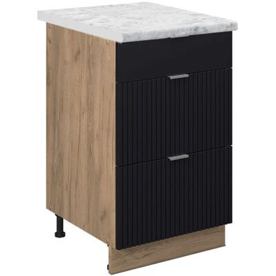 Fame-Line Schwarze Streifen 50cm Unterschrank Fame-Line Schwarze Streifen 50cm Unterschrank