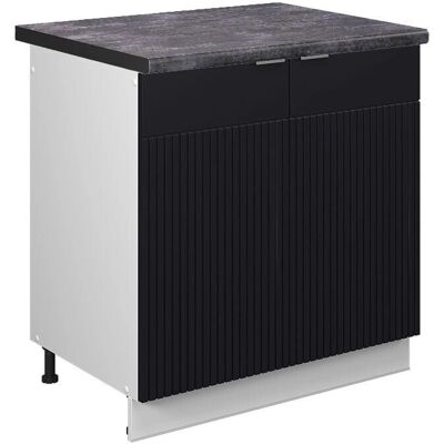 VICCO Armoire basse Fame-Line 80cm - Anthracite, Rayures noires, Blanc - Publicité VICCO Armoire basse Fame-Line 80cm - Anthracite, Rayures noires, Blanc - Publicité