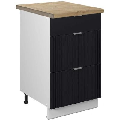 VICCO - Armoires de cuisine modulaires - 50cm, Rayures noires et blanches - Publicité VICCO - Armoires de cuisine modulaires - 50cm, Rayures noires et blanches - Publicité