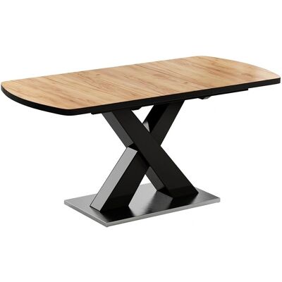Vicco - Table à manger Chinto extensible - Noir chêne rustique - Publicité Vicco - Table à manger Chinto extensible - Noir chêne rustique - Publicité