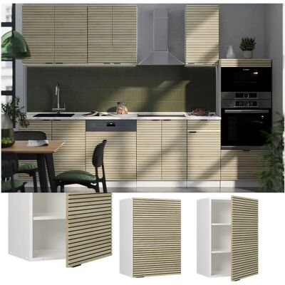 VICCO Fame-Line Wandregal - 50cm, Eiche & Weiß - Küchenschrank VICCO Fame-Line Wandregal - 50cm, Eiche & Weiß - Küchenschrank