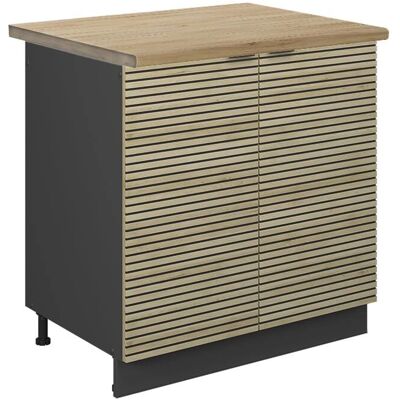VICCO - Armario bajo Fame-Line 80cm Panel de madera y antracita VICCO - Armario bajo Fame-Line 80cm Panel de madera y antracita