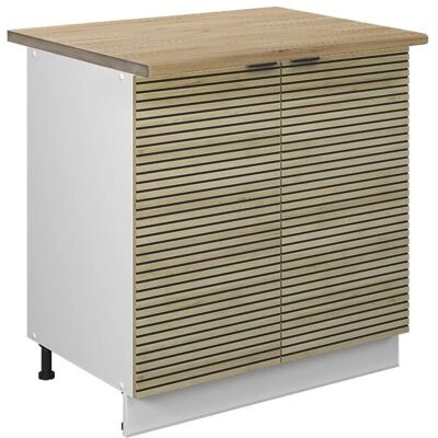 VICCO Blanco 80cm Mueble Bajo para Cocina con Estante - Mueble de Cocina VICCO Blanco 80cm Mueble Bajo para Cocina con Estante - Mueble de Cocina