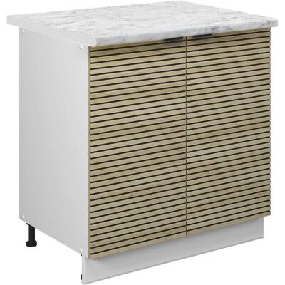 Fame-Line 80cm Modulküche Schrank - Weiß & Marmor Fame-Line 80cm Modulküche Schrank - Weiß & Marmor