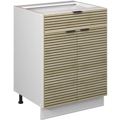 VICCO Küchenschrank - 60cm Weiß, Caramel, Sanft schließend - Küchenschrank VICCO Küchenschrank - 60cm Weiß, Caramel, Sanft schließend - Küchenschrank