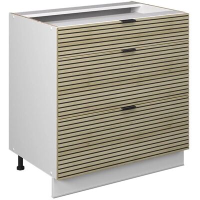 VICCO Fame-Line 80cm Küchenschrank mit 3 Schubladen - Küchenmöbel VICCO Fame-Line 80cm Küchenschrank mit 3 Schubladen - Küchenmöbel