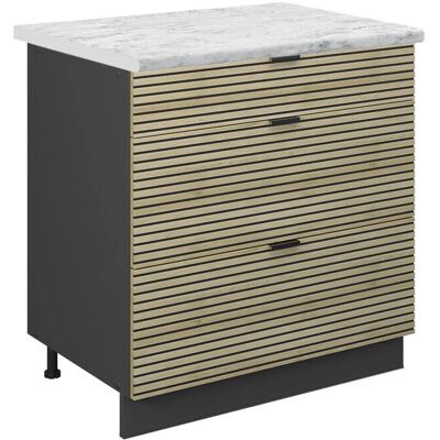 Fame-Line Küchenunterschrank 80cm mit 3 Schubladen - Küchenschrank Fame-Line Küchenunterschrank 80cm mit 3 Schubladen - Küchenschrank