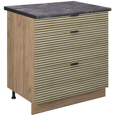 Fame-Line 80cm Küchenunterschrank mit 3 Schubladen - Küchenmöbel Fame-Line 80cm Küchenunterschrank mit 3 Schubladen - Küchenmöbel