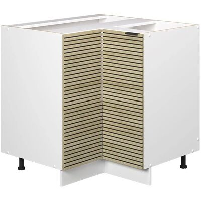 VICCO Eckschrank - 80,5cm, Weiß, Eiche, Ohne Oberteil VICCO Eckschrank - 80,5cm, Weiß, Eiche, Ohne Oberteil