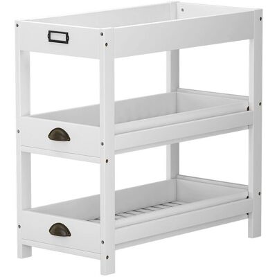 Estantería de almacenamiento Vicco - Diseño elegante, 2 estantes extraíbles, bambú Estantería de almacenamiento Vicco - Diseño elegante, 2 estantes extraíbles, bambú