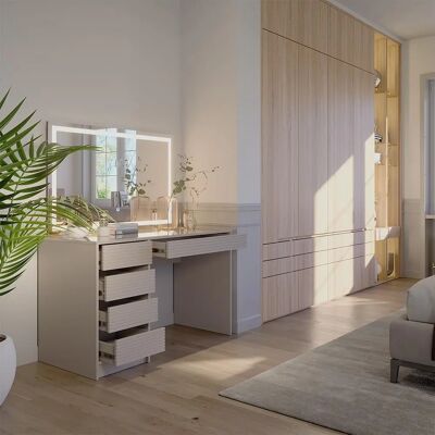 VICCO Tocador Sherry con Espejo LED - Mueble de maquillaje VICCO Tocador Sherry con Espejo LED - Mueble de maquillaje