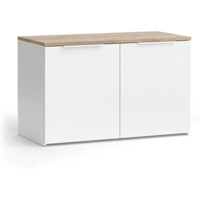 Aparador Vicco Wido - Blanco/Sonoma - 80x50 cm - Almacenamiento Aparador Vicco Wido - Blanco/Sonoma - 80x50 cm - Almacenamiento