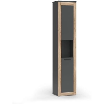 Vichy Niko Armoire de bain - Anthracite/Bleu Viking - 40 x 194,3 cm - Publicité Vichy Niko Armoire de bain - Anthracite/Bleu Viking - 40 x 194,3 cm - Publicité