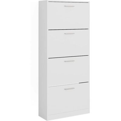 Vicco Gizmo Schuhschrank - Modernes Design, 4 Fächer, Weiß Vicco Gizmo Schuhschrank - Modernes Design, 4 Fächer, Weiß