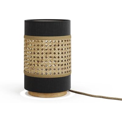 Vichy Morten Rattan/Schwarz Tischlampe Vichy Morten Rattan/Schwarz Tischlampe