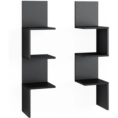Vicco - Étagère d'angle Paolo - 28x116.4cm - Lot de 2 - Publicité Vicco - Étagère d'angle Paolo - 28x116.4cm - Lot de 2 - Publicité