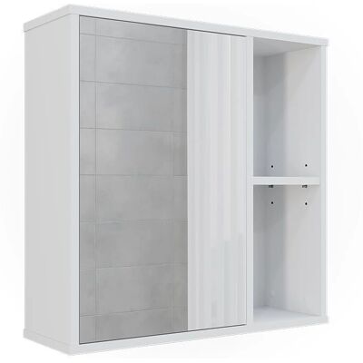 Vichy Leano Armoire avec Miroir de Salle de Bain - 60x60cm - Publicité Vichy Leano Armoire avec Miroir de Salle de Bain - 60x60cm - Publicité