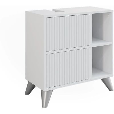 Vichy Leano Meuble Sous Lavabo - Blanc - 60x62 cm - Publicité Vichy Leano Meuble Sous Lavabo - Blanc - 60x62 cm - Publicité