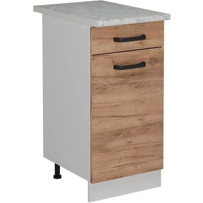 Vicco R-Line Küchenunterschrank - Weiß Eiche Marmor - 40cm Vicco R-Line Küchenunterschrank - Weiß Eiche Marmor - 40cm
