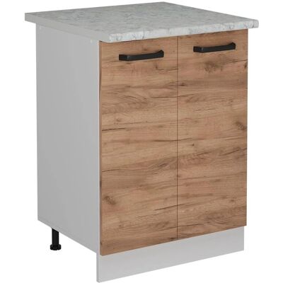 Vicco Regal Küchenunterschrank - Modular, Höhenverstellbar, Weiß & Gold Eiche Vicco Regal Küchenunterschrank - Modular, Höhenverstellbar, Weiß & Gold Eiche