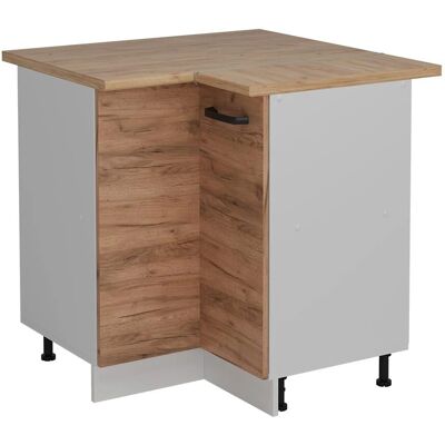 Armoire d'angle R-Line Vicco - Chêne doré / Blanc - Rangement cuisine - Publicité Armoire d'angle R-Line Vicco - Chêne doré / Blanc - Rangement cuisine - Publicité