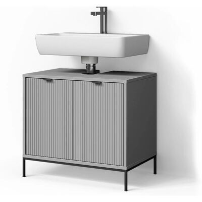 Livinity - Aterno - Gris - 70 x 63 cm - Colonne de lavabo - Publicité Livinity - Aterno - Gris - 70 x 63 cm - Colonne de lavabo - Publicité