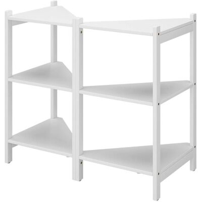 Meuble sous lavabo Vicco Zeno - Bambou, Blanc, 68x60.5 cm Lot de 2 - Publicité Meuble sous lavabo Vicco Zeno - Bambou, Blanc, 68x60.5 cm Lot de 2 - Publicité
