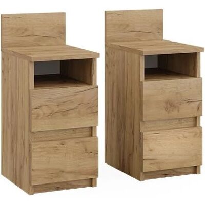 Vichy Monty Table de nuit - 2 pcs, Chêne or - Mobilier chambre - Publicité Vichy Monty Table de nuit - 2 pcs, Chêne or - Mobilier chambre - Publicité