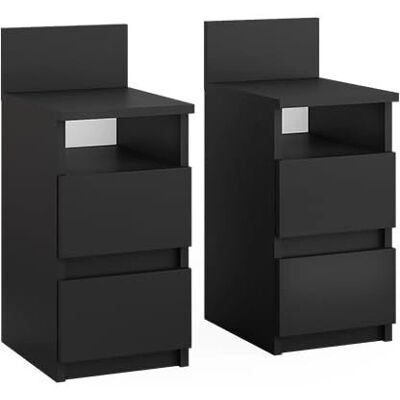 Vichy Monty Table de Nuit - Mobilier Noir Moderne - Publicité Vichy Monty Table de Nuit - Mobilier Noir Moderne - Publicité