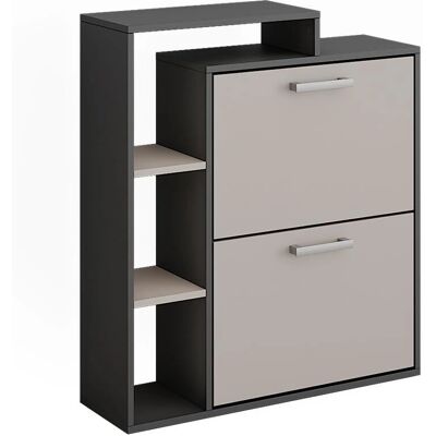 Vichy Orlando Schuhschrank Anthrazit/Greige - Schuhschrank Vichy Orlando Schuhschrank Anthrazit/Greige - Schuhschrank