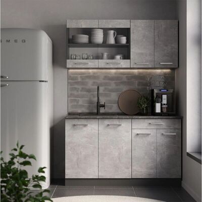 Cuisine R-Line Vicco - Anthracite - 140cm - Modulaire, Facile d'entretien - Publicité Cuisine R-Line Vicco - Anthracite - 140cm - Modulaire, Facile d'entretien - Publicité
