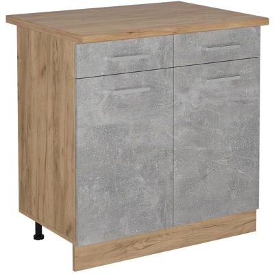 VICCO R-Line Armoire de cuisine - Beton, 80cm, Chêne Doré - Publicité VICCO R-Line Armoire de cuisine - Beton, 80cm, Chêne Doré - Publicité