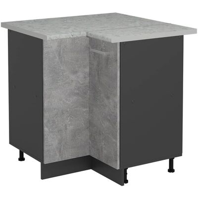 Vicco R-Line Armoire d'angle de cuisine - Anthracite & Beton - Publicité Vicco R-Line Armoire d'angle de cuisine - Anthracite & Beton - Publicité