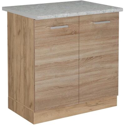 Armario de cocina R-Line Vicco con encimera - Sonoma, 80cm Armario de cocina R-Line Vicco con encimera - Sonoma, 80cm