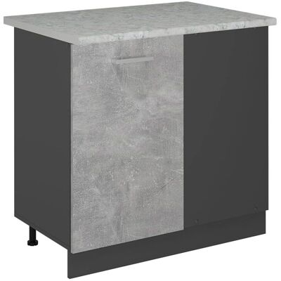 Vicco R-Line Eckunterschrank - Anthrazit/Beton - 86cm Vicco R-Line Eckunterschrank - Anthrazit/Beton - 86cm