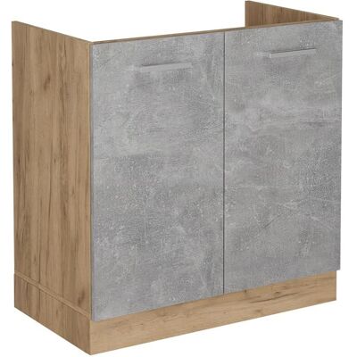 Vichy Regal R-Line Armoire Cuisine - 80cm, Béton/Chêne Doré - Publicité Vichy Regal R-Line Armoire Cuisine - 80cm, Béton/Chêne Doré - Publicité